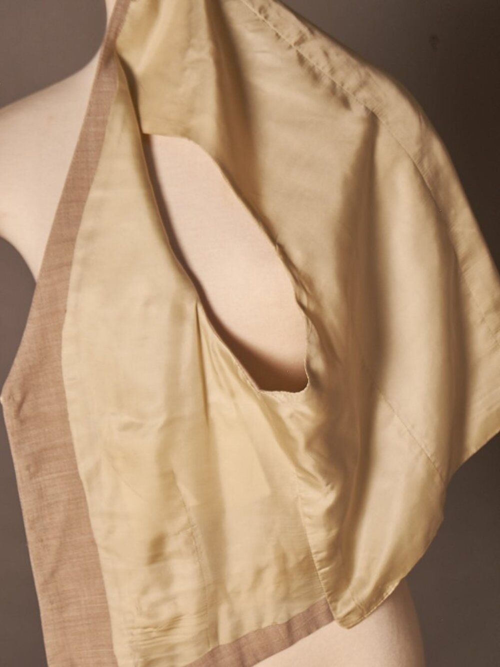 1990s Tan Formal Vest Adjustable Back
